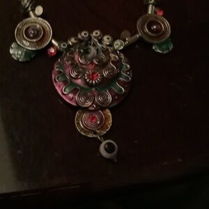 Artistic Multicolor Pendant Necklace